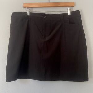 Eddie Bauer Skort Womens Size 16 Skirt Black Outdoor Hiking Polyester Spandex